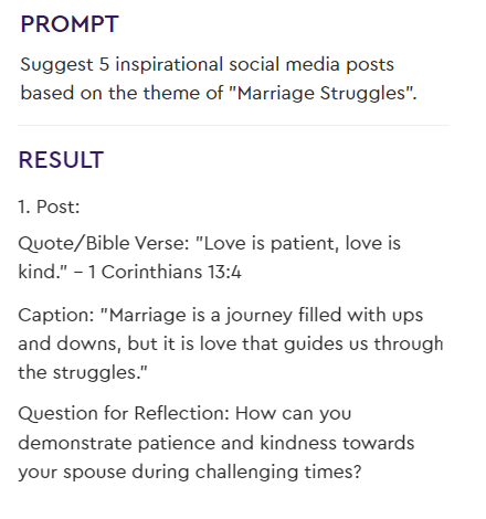 Social Media Post Ideas Example